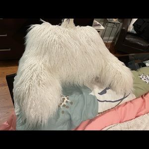 Opalhouse long faux fur bed rest pillow